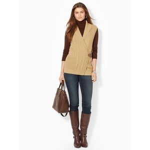 Ralph Lauren Med Sleeveless Shawl